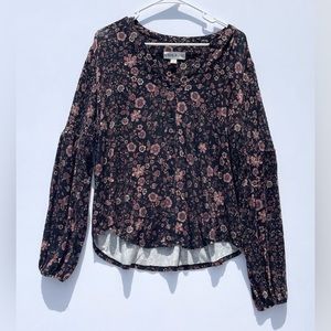 8. Knox Rose Button Down Bubble Sleeve Shirt | Size M